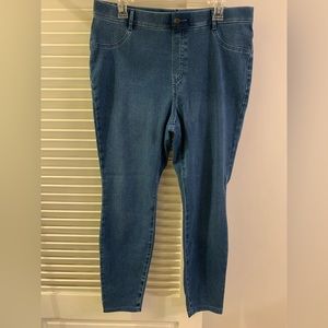 Time and Tru Medium Blue Wash Jeans Jeggings, High Rise, Size XL, 16/18